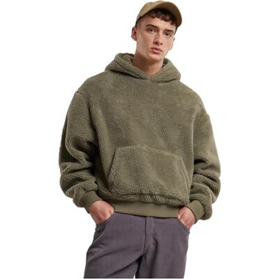TB7265 Urban Classics M?ska bluza z kapturem oversized Teddy Hoody, swobodna m?ska bluza z kapturem z mi?kkiego pluszowego futra, oversize fit, Palegreen, XL TB7265 Urban Classics M?ska bluza z kapturem oversized Teddy Hoody, swobodna m?ska bluza z kapturem z mi?kkiego pluszowego futra, oversize fit, Palegreen, XL