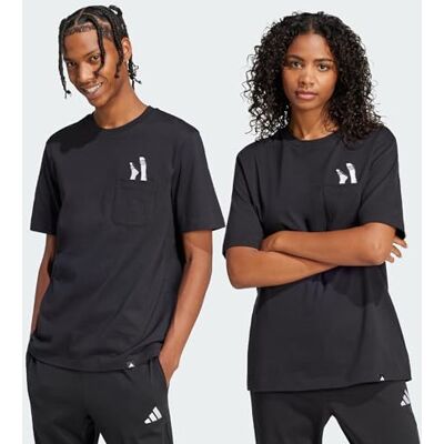 JC5283 adidas Mężczyźni LOUNGE SLIDES GRAPHIC POCKET T-SHIRT, Black, S JC5283 adidas Mężczyźni LOUNGE SLIDES GRAPHIC POCKET T-SHIRT, Black, S