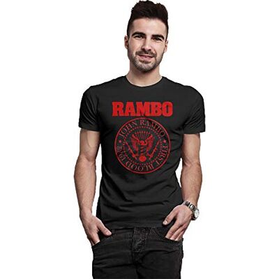 Close Up Rambo T-Shirt First Blood Seal czarny, czerwony nadruk, 100% bawełna. Close Up Rambo T-Shirt First Blood Seal czarny, czerwony nadruk, 100% bawełna.