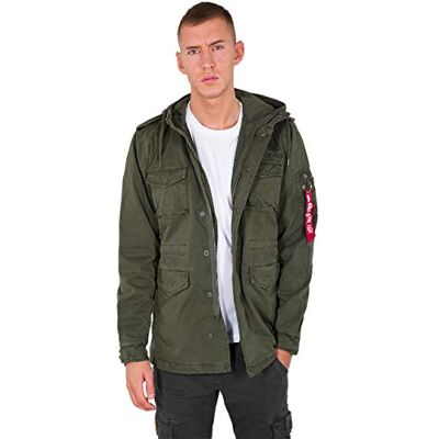196115-142 Alpha Industries Męska kurtka przejściowa Huntington Hood, ciemnooliwkowy, XS 196115-142 Alpha Industries Męska kurtka przejściowa Huntington Hood, ciemnooliwkowy, XS