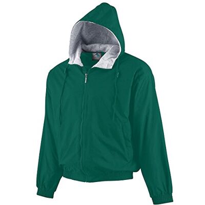 3280 Augusta Sportswear Męska kurtka z tafty z kapturem/podszewka z polaru, ciemnozielony, XL 3280 Augusta Sportswear Męska kurtka z tafty z kapturem/podszewka z polaru, ciemnozielony, XL