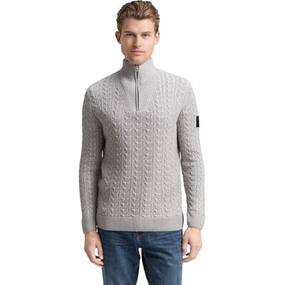 1049370 TOM TAILOR Sweter męski, 39407 Grey Offwhite Plated, 3XL 1049370 TOM TAILOR Sweter męski, 39407 Grey Offwhite Plated, 3XL