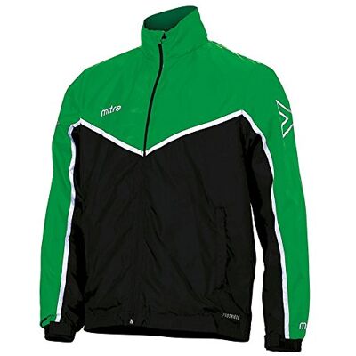 T70018 Mitre Kurtka przeciwdeszczowa męska Primero Football Training Czarny/szmaragdowy/biały L T70018 Mitre Kurtka przeciwdeszczowa męska Primero Football Training Czarny/szmaragdowy/biały L