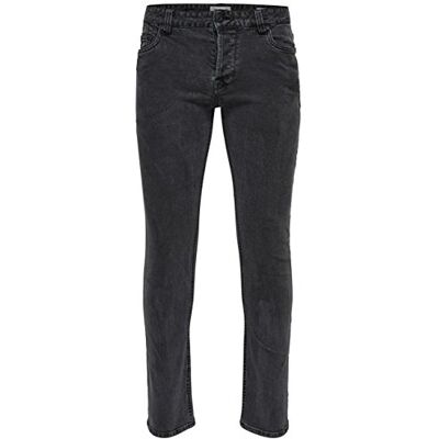 22004030-Dark Grey Denim Only & Sons Dżinsy męskie Loom, Szary (Ciemnoszary Denim), 28W / 30L 22004030-Dark Grey Denim Only & Sons Dżinsy męskie Loom, Szary (Ciemnoszary Denim), 28W / 30L