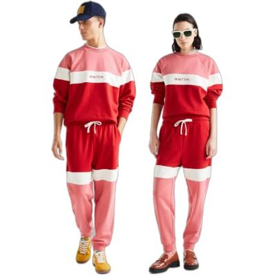 3FPPUF00X United Colors of Benetton Spodnie Unisex-Dorosły, Czerwony I Różowy 0v3, L 3FPPUF00X United Colors of Benetton Spodnie Unisex-Dorosły, Czerwony I Różowy 0v3, L