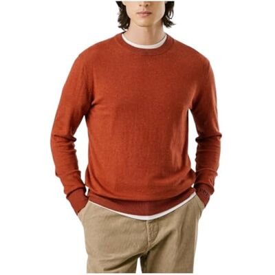 PM7000013 Pepe Jeans Andre Crew Neck Dzianina, czerwona (czerwona), XL męska, Czerwony (Brick Red), XL PM7000013 Pepe Jeans Andre Crew Neck Dzianina, czerwona (czerwona), XL męska, Czerwony (Brick Red), XL
