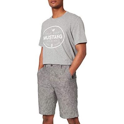 20503909 CASUAL FRIDAY Męskie szorty Paw Pinstriped Linen, 50817_Pewter Mix, L 20503909 CASUAL FRIDAY Męskie szorty Paw Pinstriped Linen, 50817_Pewter Mix, L