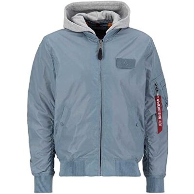 196108-134 Alpha Industries MA-1 TT Hood Bomber Jacket dla mężczyzn Greyblue 196108-134 Alpha Industries MA-1 TT Hood Bomber Jacket dla mężczyzn Greyblue
