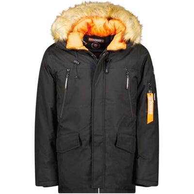 WY4481H/GN Geographical Norway Arnold Men Parka, długa, ciepła kurtka męska, jesienno-zimowa, wodoodporna kurtka z kapturem, outdoorowa futrzana kurtka wiatrówka, męska (czarna L), czarny, L WY4481H/GN Geographical Norway Arnold Men Parka, długa, ciepła kurtka męska, jesienno-zimowa, wodoodporna kurtka z kapturem, outdoorowa futrzana kurtka wiatrówka, męska (czarna L), czarny, L