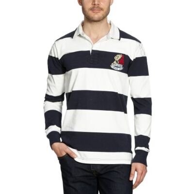 887801956 / BOSTON STP RUGBY LS VF Tommy Hilfiger Męska koszulka/koszulka z długim rękawem , Niebieski (Midnight/Snow White), 48 887801956 / BOSTON STP RUGBY LS VF Tommy Hilfiger Męska koszulka/koszulka z długim rękawem , Niebieski (Midnight/Snow White), 48