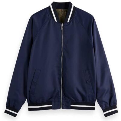 179812 Scotch & Soda Męska dwustronna kurtka bomber, grantowy, M 179812 Scotch & Soda Męska dwustronna kurtka bomber, grantowy, M