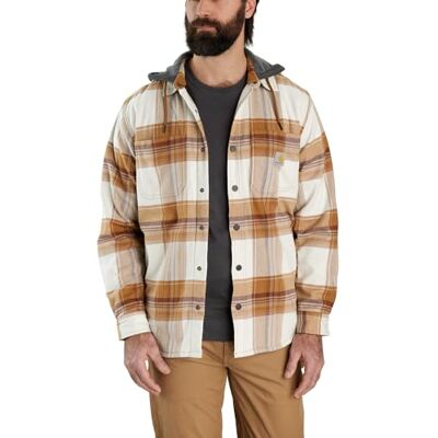 105938 Carhartt M?ska kurtka przej?ciowa flanelowa Sherpa-Lined Hooded, br?zowy (Carhartt Brown), XXL 105938 Carhartt M?ska kurtka przej?ciowa flanelowa Sherpa-Lined Hooded, br?zowy (Carhartt Brown), XXL