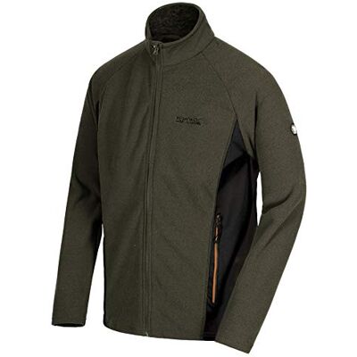 RMA306 Regatta Męski polar Tafton na zamek błyskawiczny o strukturze plastra miodu Dark Khaki/Black S RMA306 Regatta Męski polar Tafton na zamek błyskawiczny o strukturze plastra miodu Dark Khaki/Black S