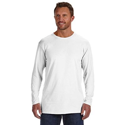 O498L Hanes Męski t-shirt premium z długim rękawem (2 sztuki), biały, 3XL O498L Hanes Męski t-shirt premium z długim rękawem (2 sztuki), biały, 3XL