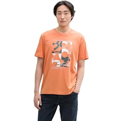 1046714 TOM TAILOR T-shirt męski, 37755 Brick Orange, 3XL 1046714 TOM TAILOR T-shirt męski, 37755 Brick Orange, 3XL