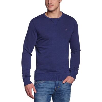 Hamptoncnhknitl/s/1957826672 Tommy Jeans Męska koszulka z długim rękawem, niebieski (430 Blue Depths)., XL Hamptoncnhknitl/s/1957826672 Tommy Jeans Męska koszulka z długim rękawem, niebieski (430 Blue Depths)., XL