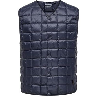 22030622 ONLY & SONS ONSGAVIN Light DOWN Vest OTW kamizelka męska, Parisian Night, L, Parisian Night, L 22030622 ONLY & SONS ONSGAVIN Light DOWN Vest OTW kamizelka męska, Parisian Night, L, Parisian Night, L