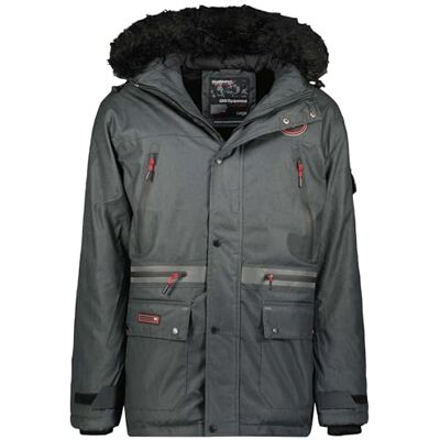 WU6663H/GNO Geographical Norway Cayran Men Parka, długa, ciepła, jesienno-zimowa, wodoodporna kurtka z kapturem, outdoorowa futrzana kurtka wiatrówka, męska (czarny L), czarny, L WU6663H/GNO Geographical Norway Cayran Men Parka, długa, ciepła, jesienno-zimowa, wodoodporna kurtka z kapturem, outdoorowa futrzana kurtka wiatrówka, męska (czarny L), czarny, L