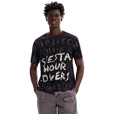 23WMTK19 Desigual Męska bluza Ts_bejamin, czarny, S 23WMTK19 Desigual Męska bluza Ts_bejamin, czarny, S