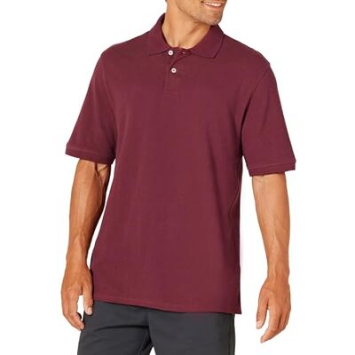 F16AE40000 Amazon Essentials Men's Bawełniana koszulka polo pique regular fit (dostępna w wersjach Big i Tall), Burgund, L F16AE40000 Amazon Essentials Men's Bawełniana koszulka polo pique regular fit (dostępna w wersjach Big i Tall), Burgund, L