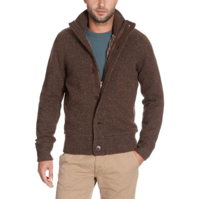 Tommy Hilfiger Męska bluza Scott Teddy BTN-Thru CF/887820890, Brązowy (081 Bracken Htr), 54 Tommy Hilfiger Męska bluza Scott Teddy BTN-Thru CF/887820890, Brązowy (081 Bracken Htr), 54