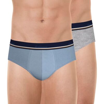 LV03 2560 Eminence Zestaw 2 majtek męskich klubowych długotrwała bawełna, pasek żakardowy certyfikat Oeko-Tex® Standard 100, Niebieski/Szary Chiny, XL LV03 2560 Eminence Zestaw 2 majtek męskich klubowych długotrwała bawełna, pasek żakardowy certyfikat Oeko-Tex® Standard 100, Niebieski/Szary Chiny, XL