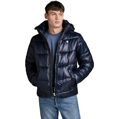 D24676 G-STAR RAW Męska kurtka puchowa z kapturem, Niebieski (salute -D418-C742), XS D24676 G-STAR RAW Męska kurtka puchowa z kapturem, Niebieski (salute -D418-C742), XS