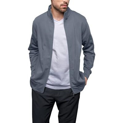 1001 HRM Fair Trade męska bluza premium Full-Zip Sweat Jacket I Fair Trade męska bluza 360 g/m² I z 70% bawełny i 30% poliestru pochodzącego z recyklingu, Stone, XL 1001 HRM Fair Trade męska bluza premium Full-Zip Sweat Jacket I Fair Trade męska bluza 360 g/m² I z 70% bawełny i 30% poliestru pochodzącego z recyklingu, Stone, XL