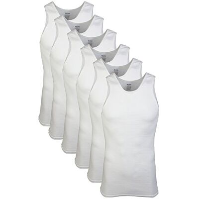 GIL1104-030-2XL Gildan Bielizna męska A-Shirt Tanks (12 sztuk), Biały (6 sztuk), XXL GIL1104-030-2XL Gildan Bielizna męska A-Shirt Tanks (12 sztuk), Biały (6 sztuk), XXL