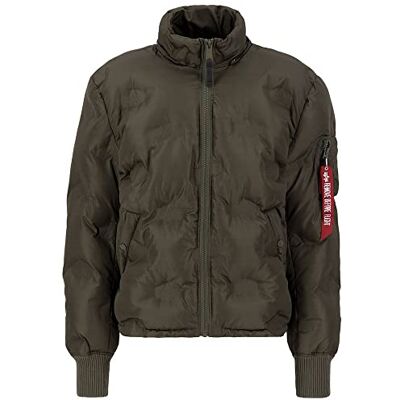 108107-142-L ALPHA INDUSTRIES Hooded Logo Puffer Kurtka męska, 142-ciemny oliwkowy, L 108107-142-L ALPHA INDUSTRIES Hooded Logo Puffer Kurtka męska, 142-ciemny oliwkowy, L