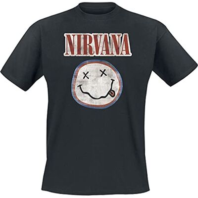 NIRVTS01MB02 T-Shirt # M Unisex Black # Distressed Logo NIRVTS01MB02 T-Shirt # M Unisex Black # Distressed Logo