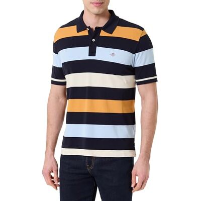 2014118 GANT Koszulka polo w paski SS, niebieski (Evening Blue), M 2014118 GANT Koszulka polo w paski SS, niebieski (Evening Blue), M