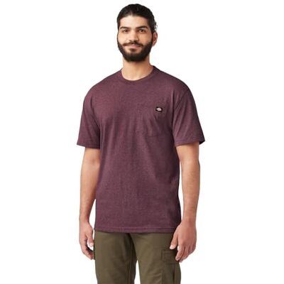 WS450H Big-BYD-3T Dickies Koszulka męska z krótkim rękawem, wytrzymała, melanżowa, z okrągłym dekoltem, w kolorze bordowo-melanżowym (Burgundy Heather), rozmiar 3XL, duży, wysoki, US WS450H Big-BYD-3T Dickies Koszulka męska z krótkim rękawem, wytrzymała, melanżowa, z okrągłym dekoltem, w kolorze bordowo-melanżowym (Burgundy Heather), rozmiar 3XL, duży, wysoki, US