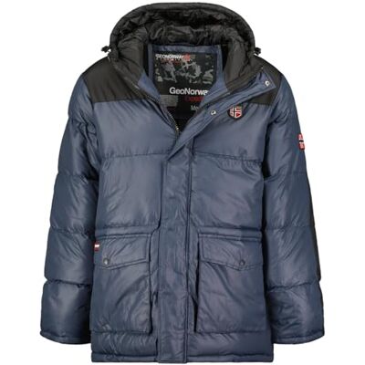 WW3724H/GNO Geographical Norway Cisar Men Parka, długa, ciepła, jesienno-zimowa, wodoodporna kurtka z kapturem, outdoorowa futrzana kurtka wiatrówka, męska (granatowa, 2XL), granatowy, XXL WW3724H/GNO Geographical Norway Cisar Men Parka, długa, ciepła, jesienno-zimowa, wodoodporna kurtka z kapturem, outdoorowa futrzana kurtka wiatrówka, męska (granatowa, 2XL), granatowy, XXL