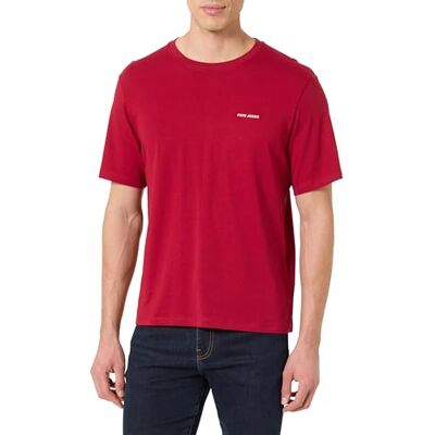 PM5010149 Pepe Jeans Męska koszulka M Basic Logo, czerwona (tybetańska czerwień), S, Czerwony (tybetański czerwony), S PM5010149 Pepe Jeans Męska koszulka M Basic Logo, czerwona (tybetańska czerwień), S, Czerwony (tybetański czerwony), S