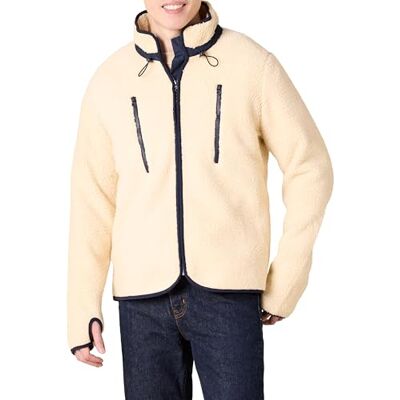 AEAM11TFFW22_Beige Amazon Essentials Męska kurtka polarowa z zamkiem na całej długości, beżowa, XXL AEAM11TFFW22_Beige Amazon Essentials Męska kurtka polarowa z zamkiem na całej długości, beżowa, XXL