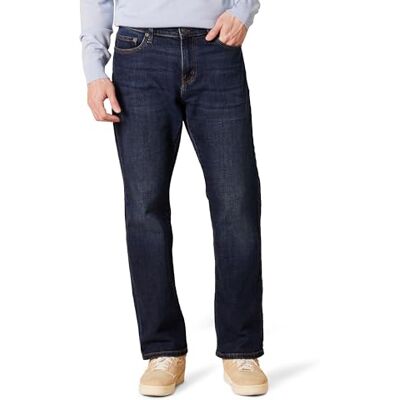 AE1901274-BluDV-29W x 29L Amazon Essentials Męskie jeansy Bootcut Stretch Straight Fashion, Granatowy Vintage, 29W / 29L AE1901274-BluDV-29W x 29L Amazon Essentials Męskie jeansy Bootcut Stretch Straight Fashion, Granatowy Vintage, 29W / 29L