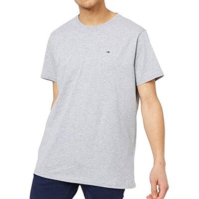 DM0DM04411-038 Tommy Jeans Original Jersey Koszulka, Lt Grey Htr 038, XL DM0DM04411-038 Tommy Jeans Original Jersey Koszulka, Lt Grey Htr 038, XL