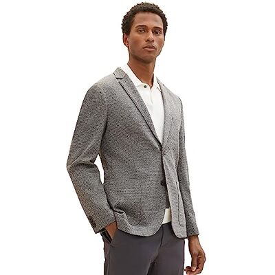 1039891 TOM TAILOR marynarka męska, 19393 Grey Houndstooth, 56 1039891 TOM TAILOR marynarka męska, 19393 Grey Houndstooth, 56