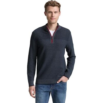 1048000 TOM TAILOR Sweter męski, 38665 – granatowy morski szary wielokolorowy, XXL 1048000 TOM TAILOR Sweter męski, 38665 – granatowy morski szary wielokolorowy, XXL