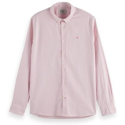 178437 Scotch & Soda Koszulka męska Seasonal Essentials Oxford Striped, Pink Stripe 6099, M 178437 Scotch & Soda Koszulka męska Seasonal Essentials Oxford Striped, Pink Stripe 6099, M