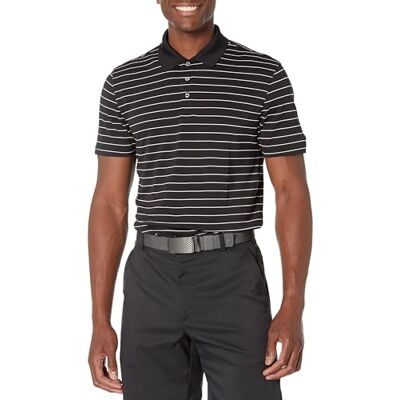 AE1811734_SUS Amazon Essentials Męska koszulka polo Slim-Fit Quick-Dry Golf, czarny pasek, M AE1811734_SUS Amazon Essentials Męska koszulka polo Slim-Fit Quick-Dry Golf, czarny pasek, M