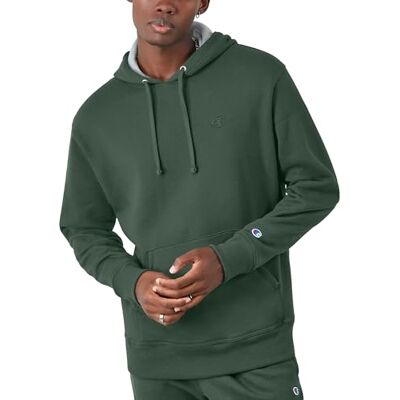 S0889-Dark Green-XX-Large Champion Męski zamek błyskawiczny z kapturem, podszewka polarowa, bluza (duża i wysoka), Ciemnozielone logo C, XXL S0889-Dark Green-XX-Large Champion Męski zamek błyskawiczny z kapturem, podszewka polarowa, bluza (duża i wysoka), Ciemnozielone logo C, XXL
