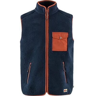 F87073 Fjällräven Kamizelka męska Vardag Pile Fleece Vest M, granatowa (navy-Autumn Leaf), L, Navy-Autumn Leaf, L F87073 Fjällräven Kamizelka męska Vardag Pile Fleece Vest M, granatowa (navy-Autumn Leaf), L, Navy-Autumn Leaf, L