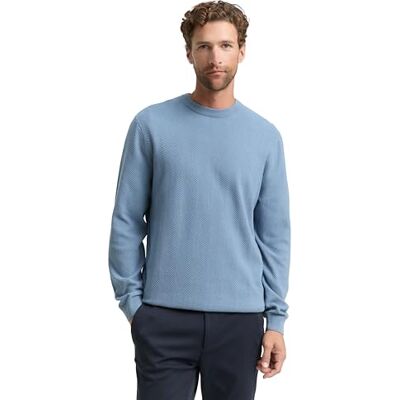 1048720 TOM TAILOR Sweter męski, 28800 Faded Denim Blue, 3XL 1048720 TOM TAILOR Sweter męski, 28800 Faded Denim Blue, 3XL