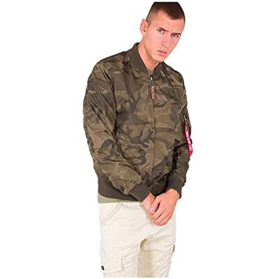 191103C-239 Alpha Industries MA-1 TT Camo Bomber Jacket dla mężczyzn Olive Camo 191103C-239 Alpha Industries MA-1 TT Camo Bomber Jacket dla mężczyzn Olive Camo