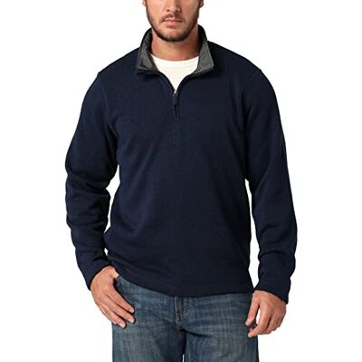 ZHGZB2N Wrangler Authentics Męski sweter z długim rękawem i zamkiem błyskawicznym, Nastrój Indigo, XL ZHGZB2N Wrangler Authentics Męski sweter z długim rękawem i zamkiem błyskawicznym, Nastrój Indigo, XL