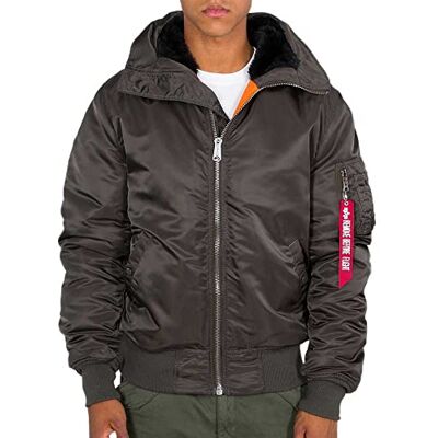 158104-413 Alpha Industries Męska kurtka bomberka z kapturem MA-1 Black Olive 158104-413 Alpha Industries Męska kurtka bomberka z kapturem MA-1 Black Olive