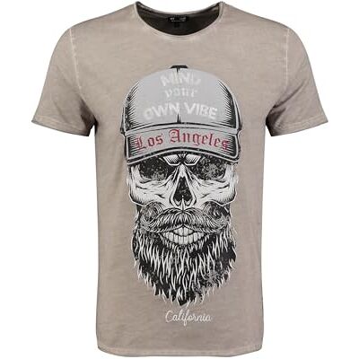 MT00609 KEYLARGO T-shirt męski MT KLBEARD okrągły, Srebrny (1107), 3XL MT00609 KEYLARGO T-shirt męski MT KLBEARD okrągły, Srebrny (1107), 3XL