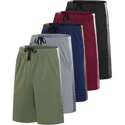 Running Shorts Real Essentials: Men’s 5 Pack 9" Mesh Shorts – Athletic Gym, Workout, Basketball, Running, Casual Lounge Activewear Pockets, Set 9,3XL Running Shorts Real Essentials: Men’s 5 Pack 9" Mesh Shorts – Athletic Gym, Workout, Basketball, Running, Casual Lounge Activewear Pockets, Set 9,3XL